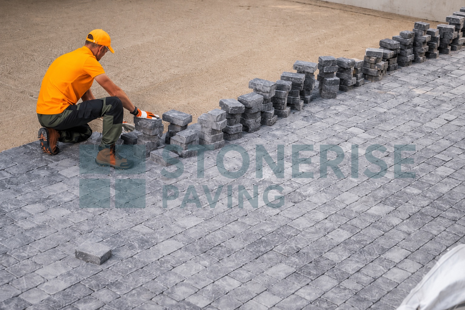 Driveway installation by StoneRise Paving
