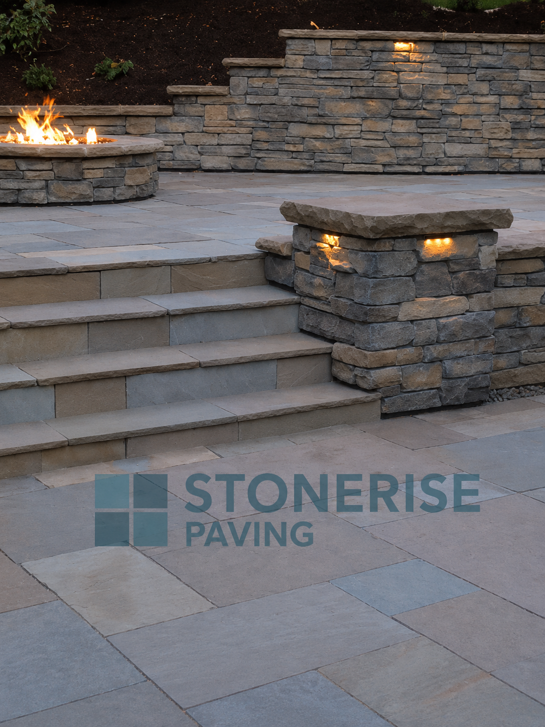 Patio installation by StoneRise Paving